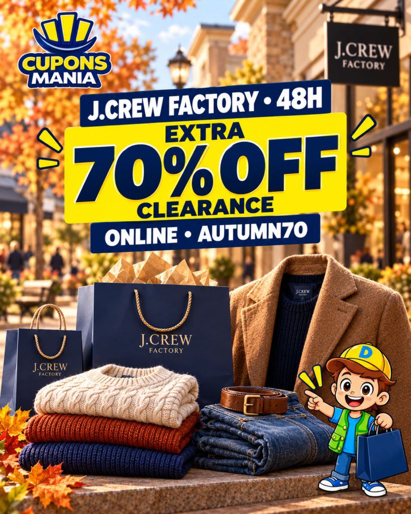 J.Crew Factory: 70% extra no clearance com código AUTUMN70